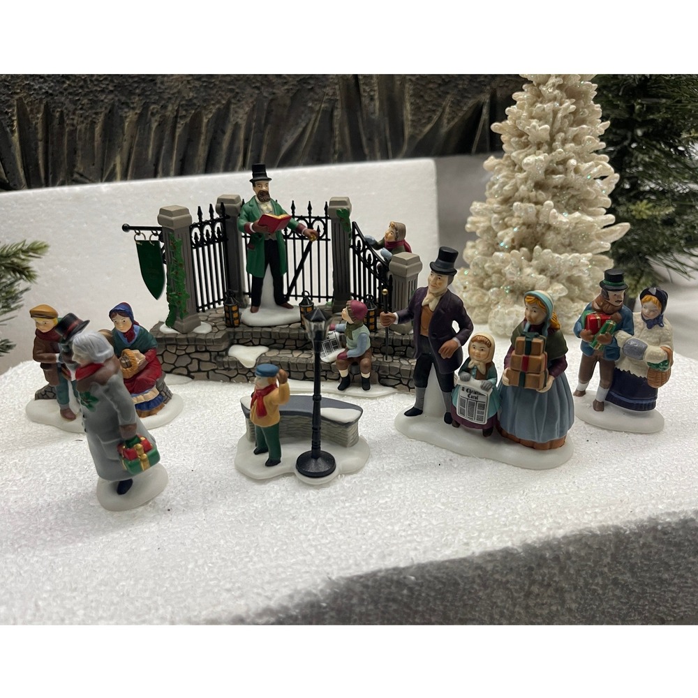 Dept 56 Heritage Village A CHRISTMAS CAROL READING & MORNING Figurine 2pc Bundle